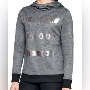 Under Armour Loose Fit Gray Metallic Hoodie Womens XL